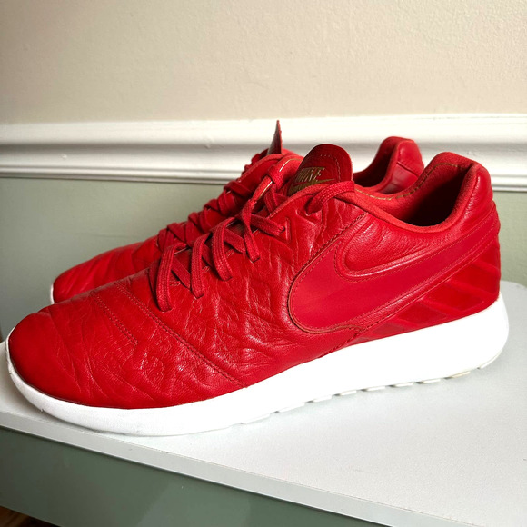 NIKE ROSHE TIEMPO VI QS UNIVERSITY RED/ UNIVERSITY RED-METALLIC GOLD SIZE 13 main image 8